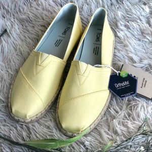 TOMS Ortholite Classic Canvas Rope Slip On NWT 10
